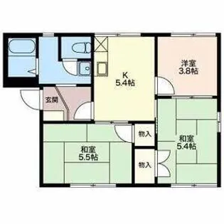 タウン滝ノ水 A棟【1階】の間取り