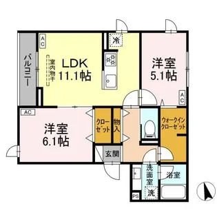 グラナーデ江戸川B【2階】の間取り
