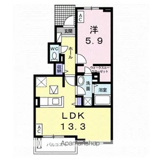 岐阜県岐阜市菅生4【アパート】の間取り