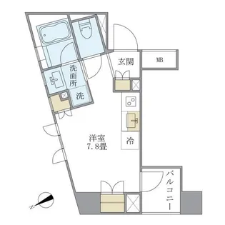 Brillia ist 銀座東【6階】の間取り