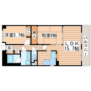 ライオンズマンション富沢【3階】の間取り