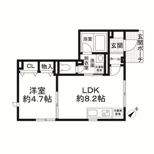 コアン クレール【1階】の間取り