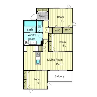 グランヴィラ社台【2階】の間取り