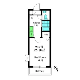 フルール【2階】の間取り