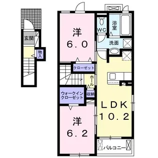 ボ・セジュールB【2階】の間取り