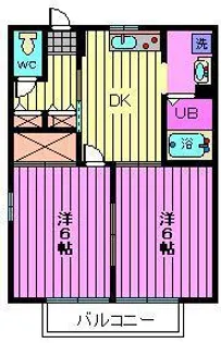 サンファミールI【2階】の間取り