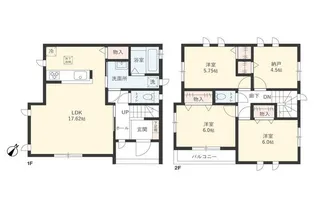 神奈川県厚木市宮の里1【一戸建】の間取り