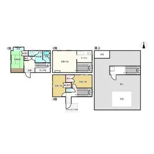 東京都杉並区天沼3【一戸建】の間取り