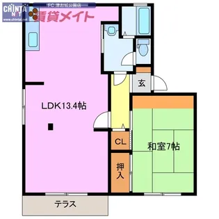 フォレストハイツ【1階】の間取り