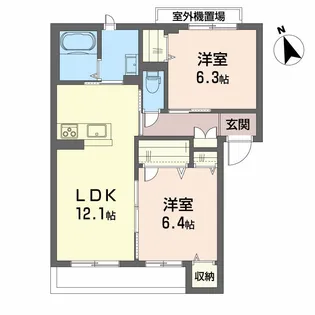 徳島県徳島市西新浜町1【マンション】の間取り