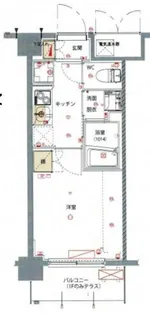 ハーモニーレジデンス武蔵小杉【4階】の間取り