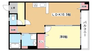 大阪府豊中市岡町北1【マンション】の間取り