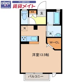 セントヒルズ上川 A棟【2階】の間取り