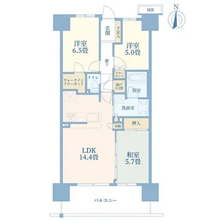 オーベルグランディオ品川勝島【3階】の間取り