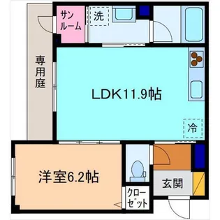 シェール・クール【1階】の間取り