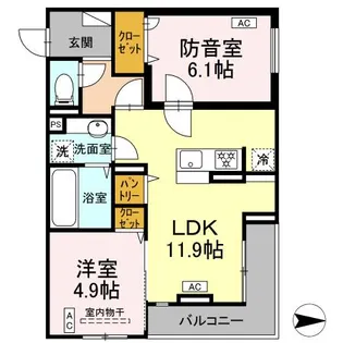 アピソ ソレイユ【3階】の間取り