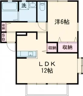 フローラルカーサB【2階】の間取り