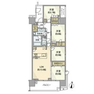 グレーシア藤沢鵠沼【17階】の間取り