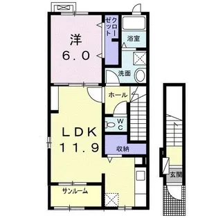 ブエナビスタ【2階】の間取り