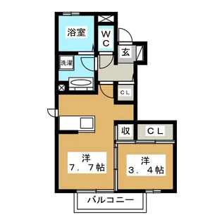 テトラ【1階】の間取り