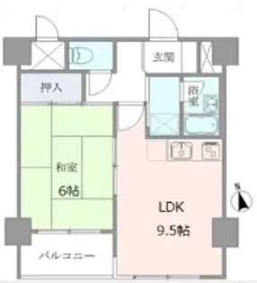 ベルメゾン上野松が谷【6階】の間取り