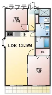 ハイマート西所沢【2階】の間取り