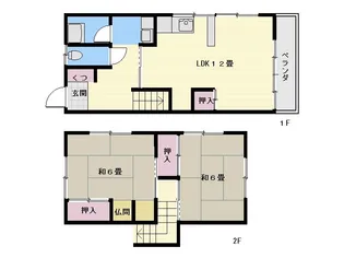 滝の神ハウス【1階】の間取り
