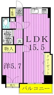 グランドマンション金子【6階】の間取り
