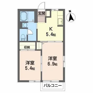 パレス・アザレア A【2階】の間取り