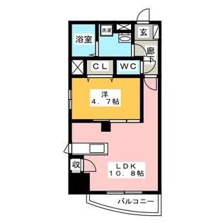 エソール駅前通り【4階】の間取り