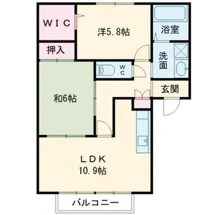 フォブール幸【3階】の間取り