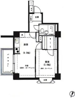 明石町ツインクロス【2階】の間取り