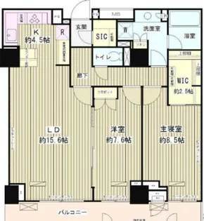 パークアヴェニュー神南【10階】の間取り
