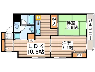 SENDAI忠恕館【7階】の間取り