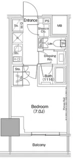 ザ・パークハビオ荏原中延駅前【2階】の間取り