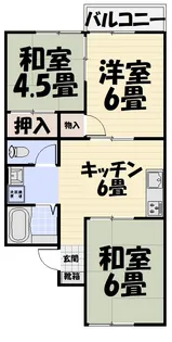 コーポラス本村【2階】の間取り