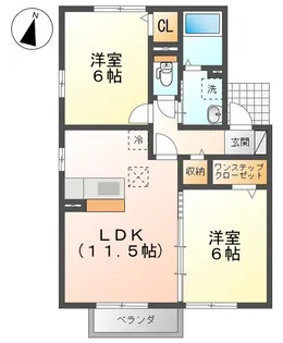 サニーフラット【1階】の間取り