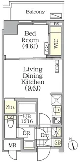 フロントプレイス飯田橋レジデンス【6階】の間取り