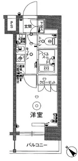 スカイコートヴァンテアン東日本橋【4階】の間取り