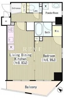 アクアアンビシャス八丁堀【10階】の間取り