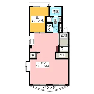 グリーンコート浅井【2階】の間取り