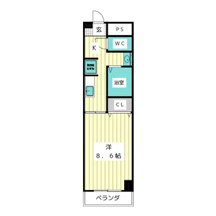 ヒルズヤマザト【5階】の間取り