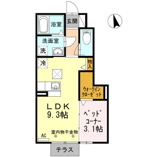 リーヴェ・テラッセ【1階】の間取り