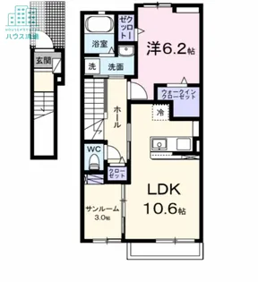 プラシードヒル X【2階】の間取り