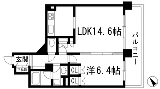 パークハイム池田ヒルズガーデン【1階】の間取り
