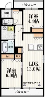 L’ensoleille【2階】の間取り
