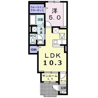 サヤーエ UI【1階】の間取り