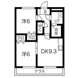 アンプルールブワ K10 I【1階】の間取り