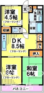 クレール給田【2階】の間取り