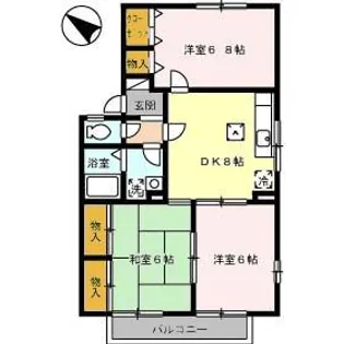 ヒマワリたけの B棟【1階】の間取り